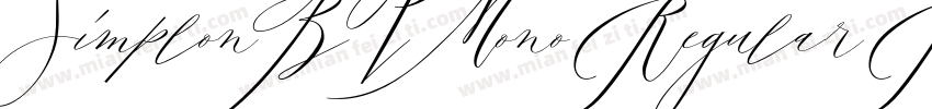 Simplon BP Mono Regular Regular字体转换